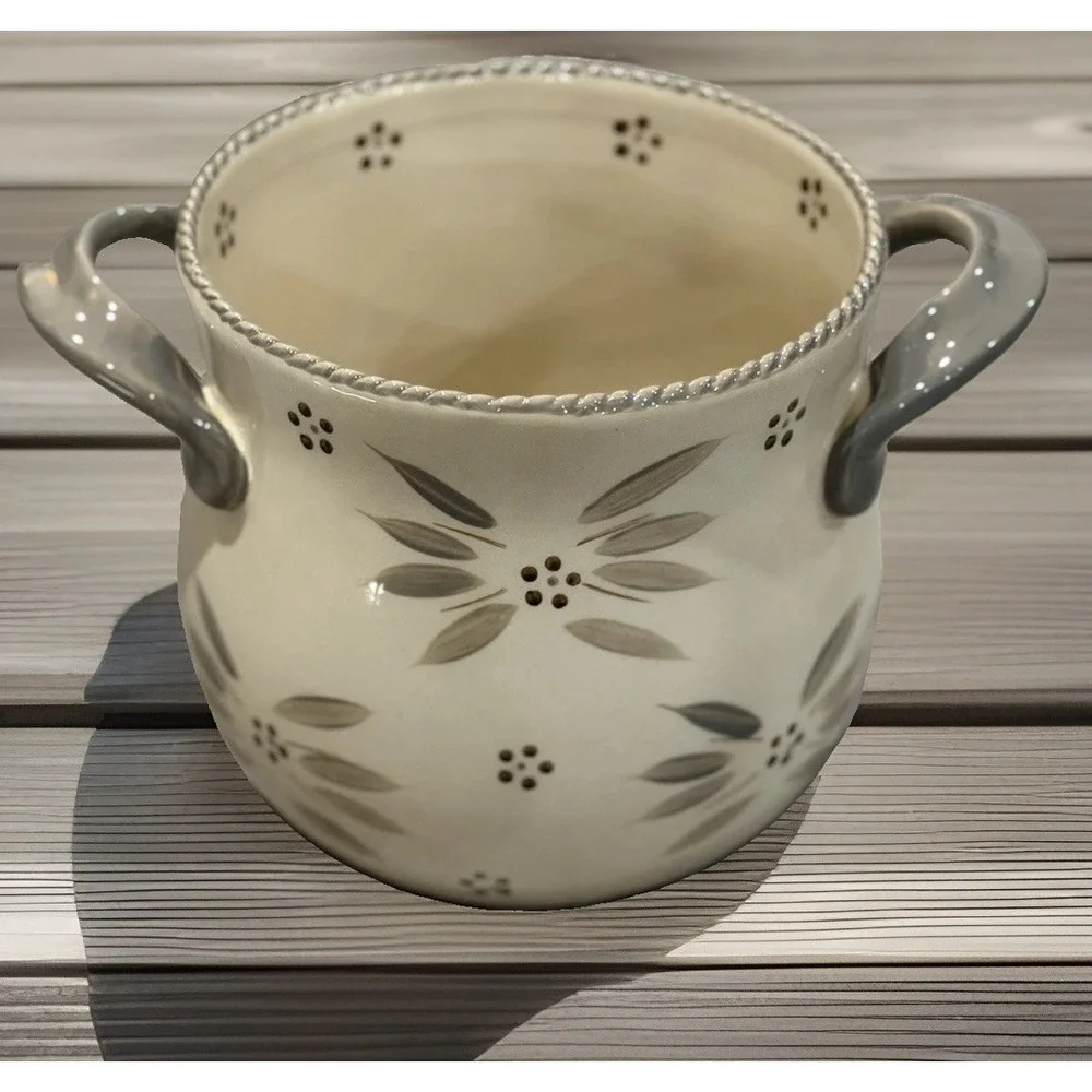 Temp-Tations by Tara Old World Hand Painted/Hand Crafted 4 Quart Pot Oven Safe